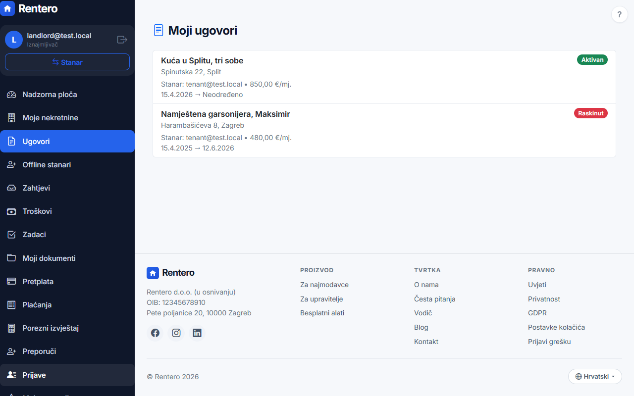 Digital lease agreement – Start the contract | Rentero