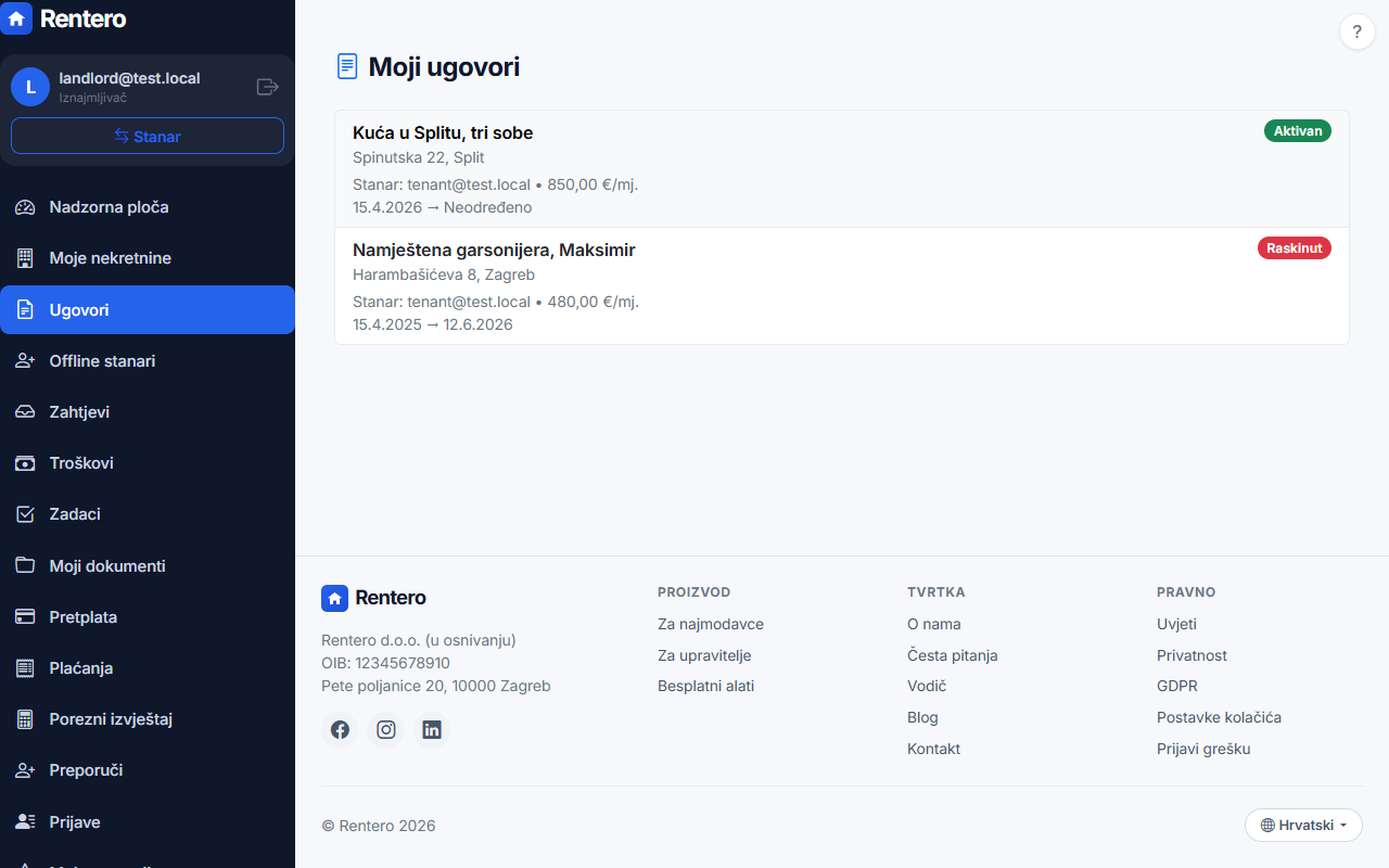Rent collection – Automatic invoices | Rentero