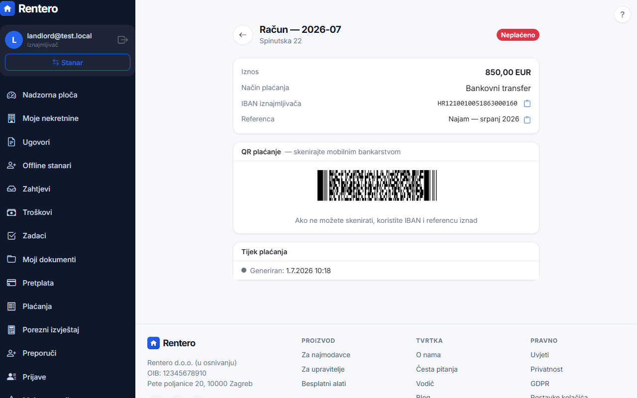 Rent collection – Track payments | Rentero