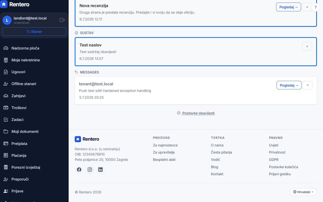 Notifications – Never miss a thing | Rentero
