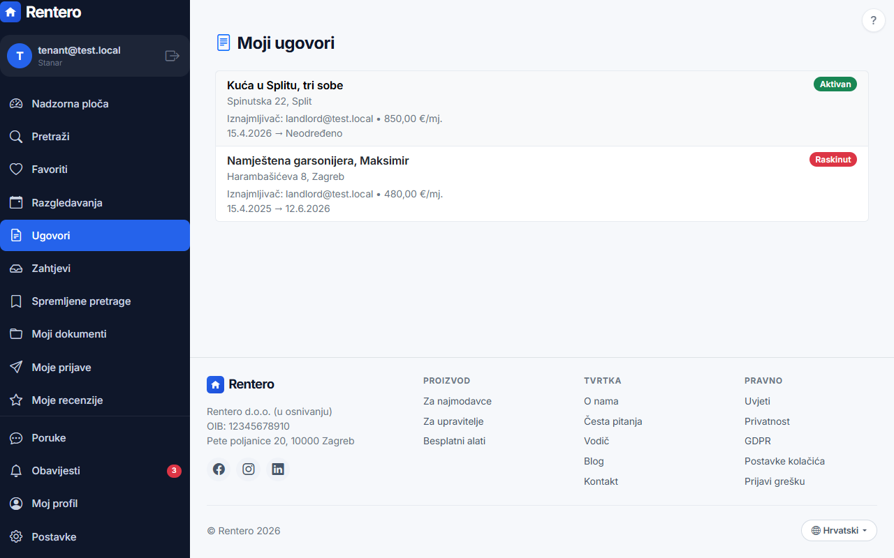 Your contracts – Sign digitally | Rentero