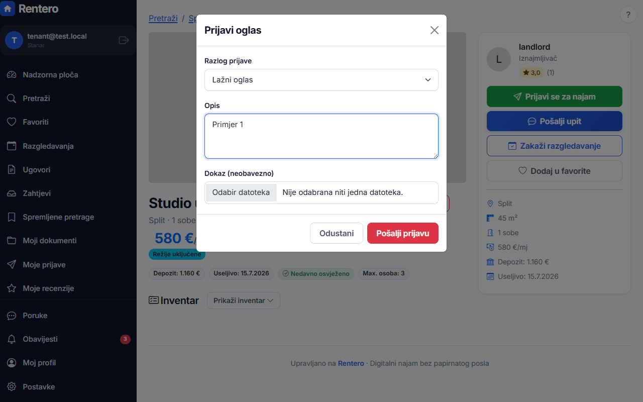 Requests – Connect | Rentero